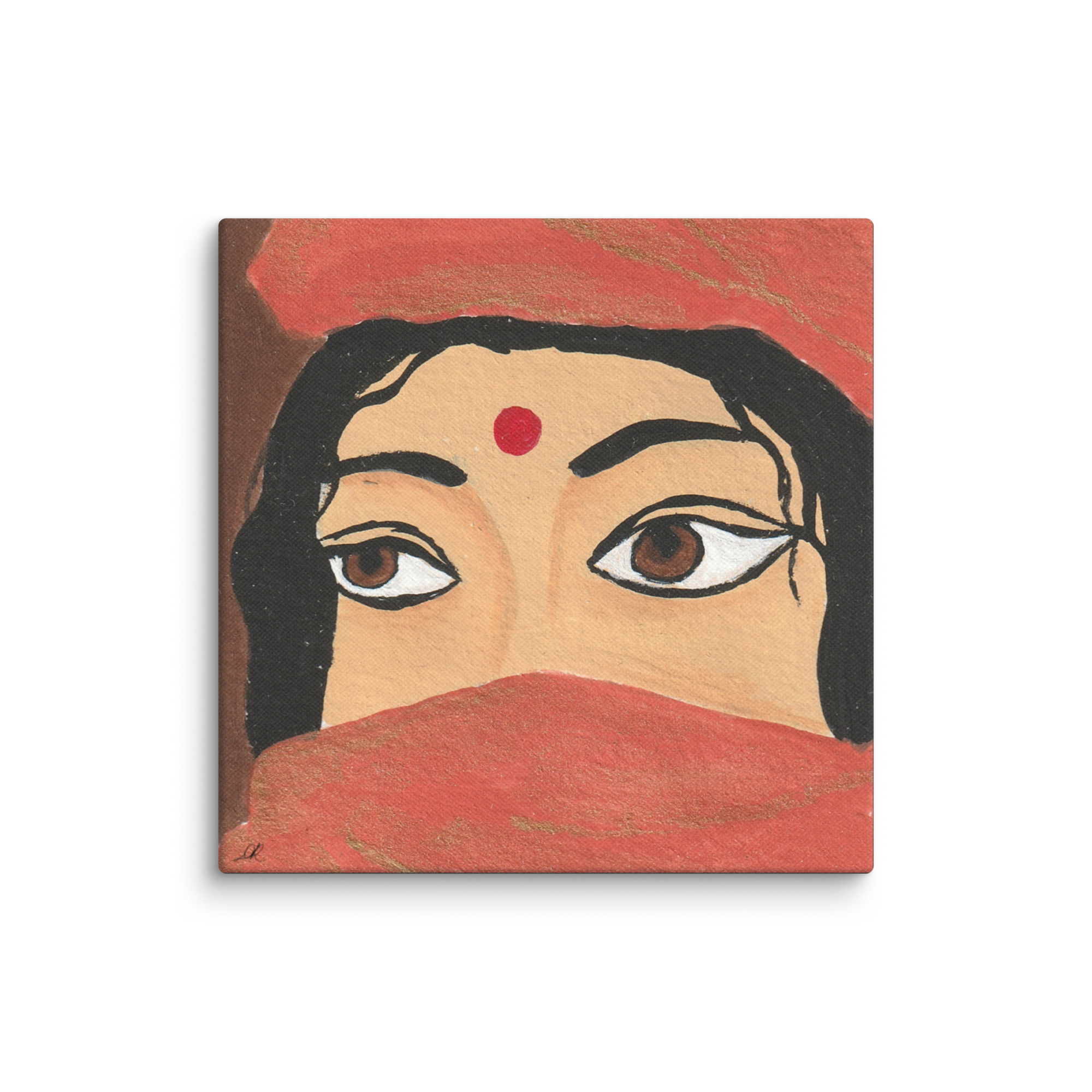 Noor - Woman Portrait - 6"x6" Print on Canvas