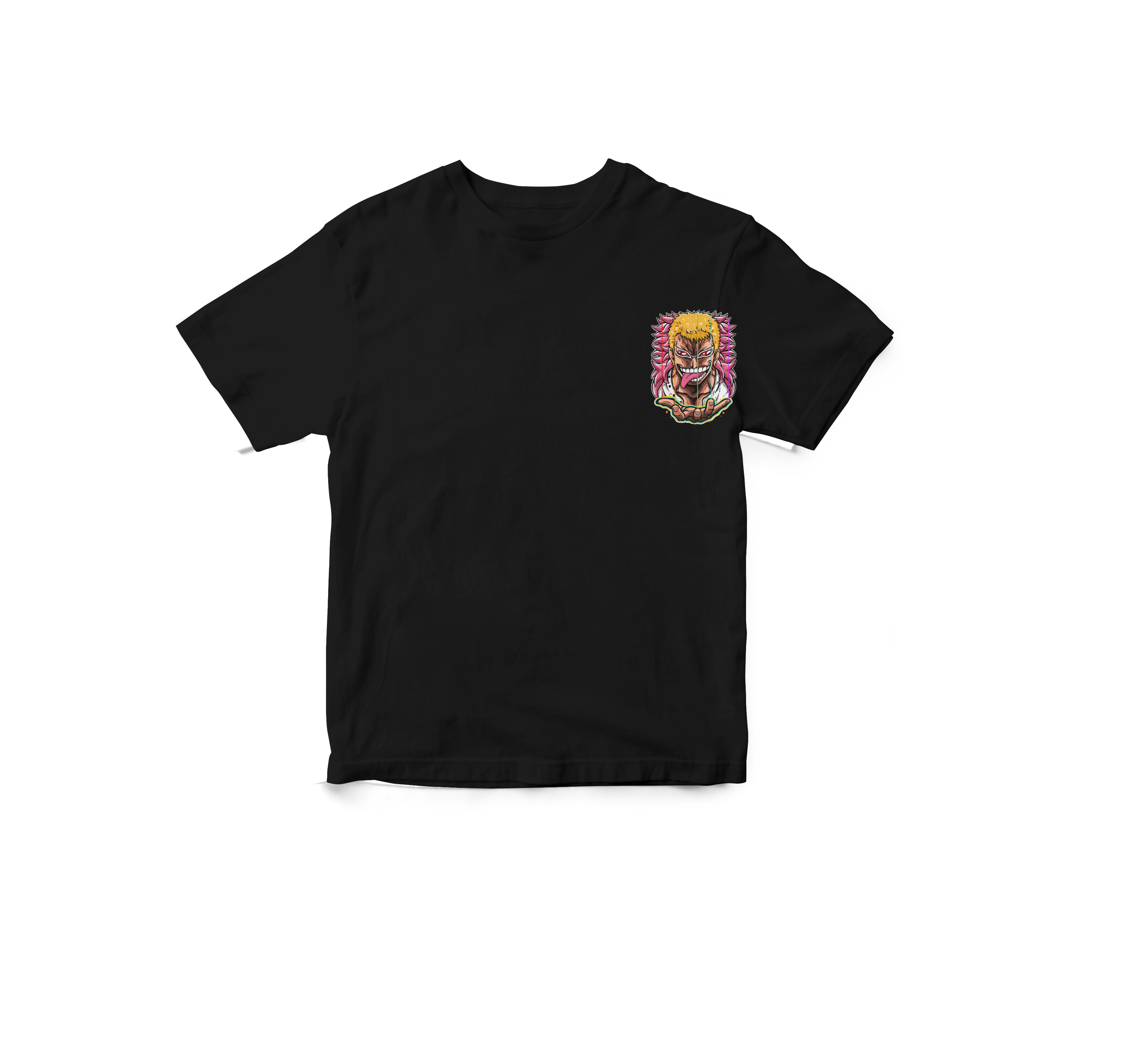 Anime Print Black T-shirt