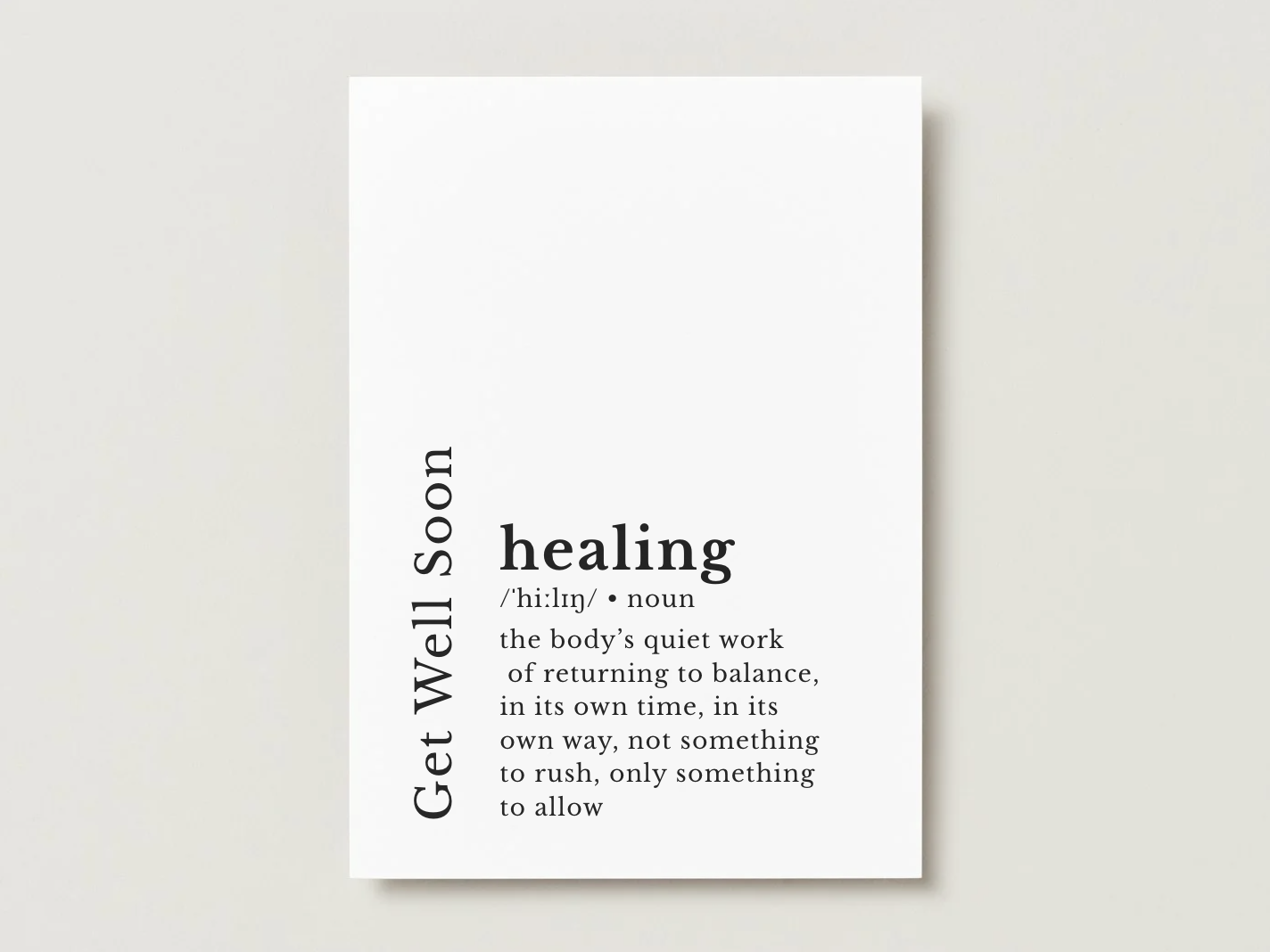 Get Well Soon Card | Loose Leaf Tea | Greeting Card