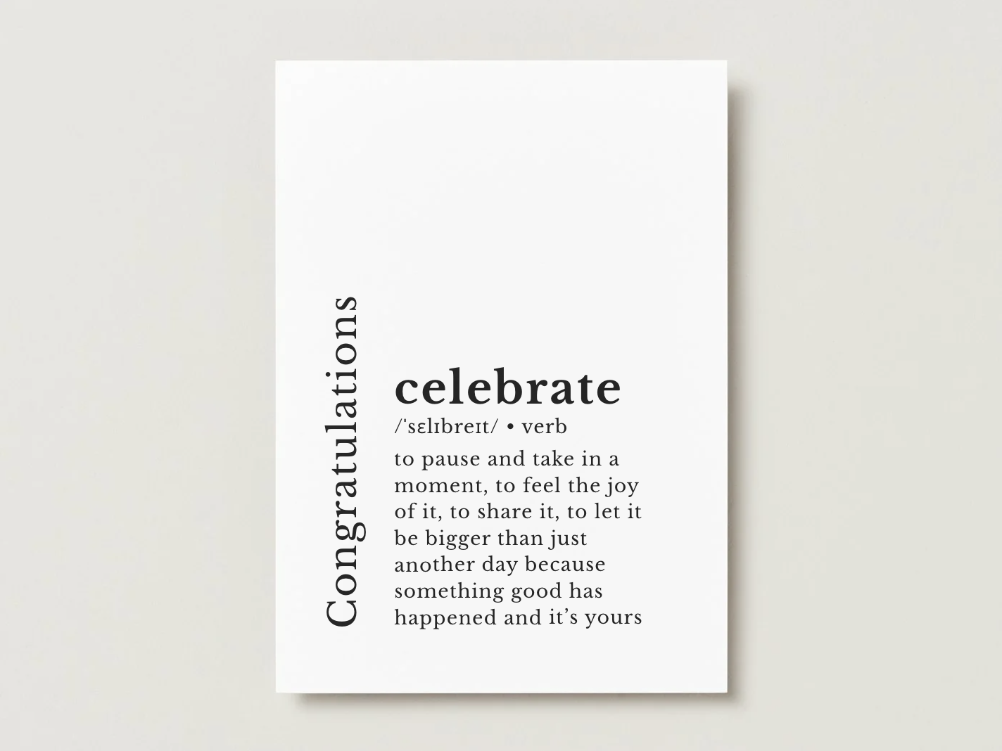 Congratulations Card | Loose Leaf Tea | Celebration Card