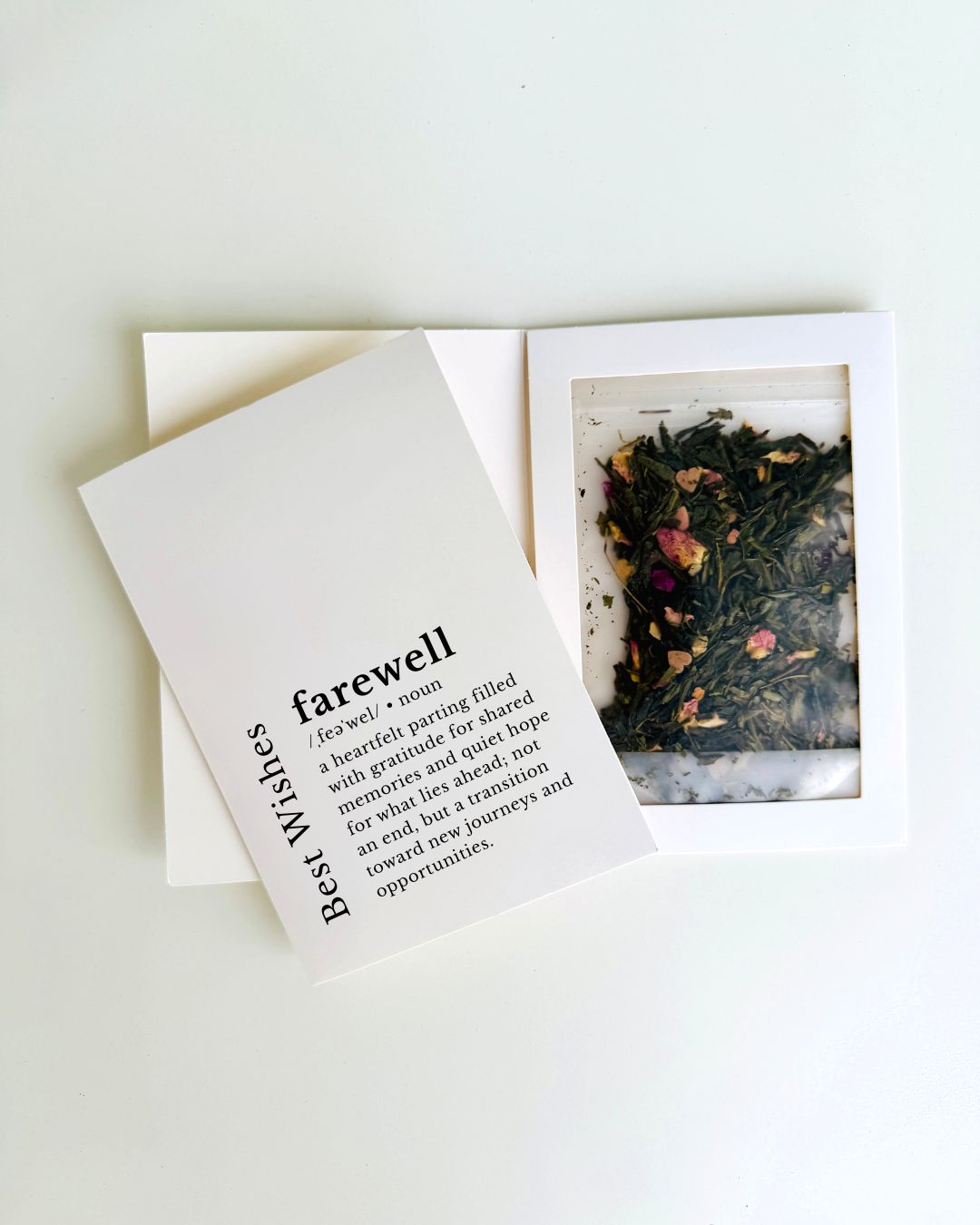 Best Wishes Card | Loose Leaf Tea | Farewell Greeting Card