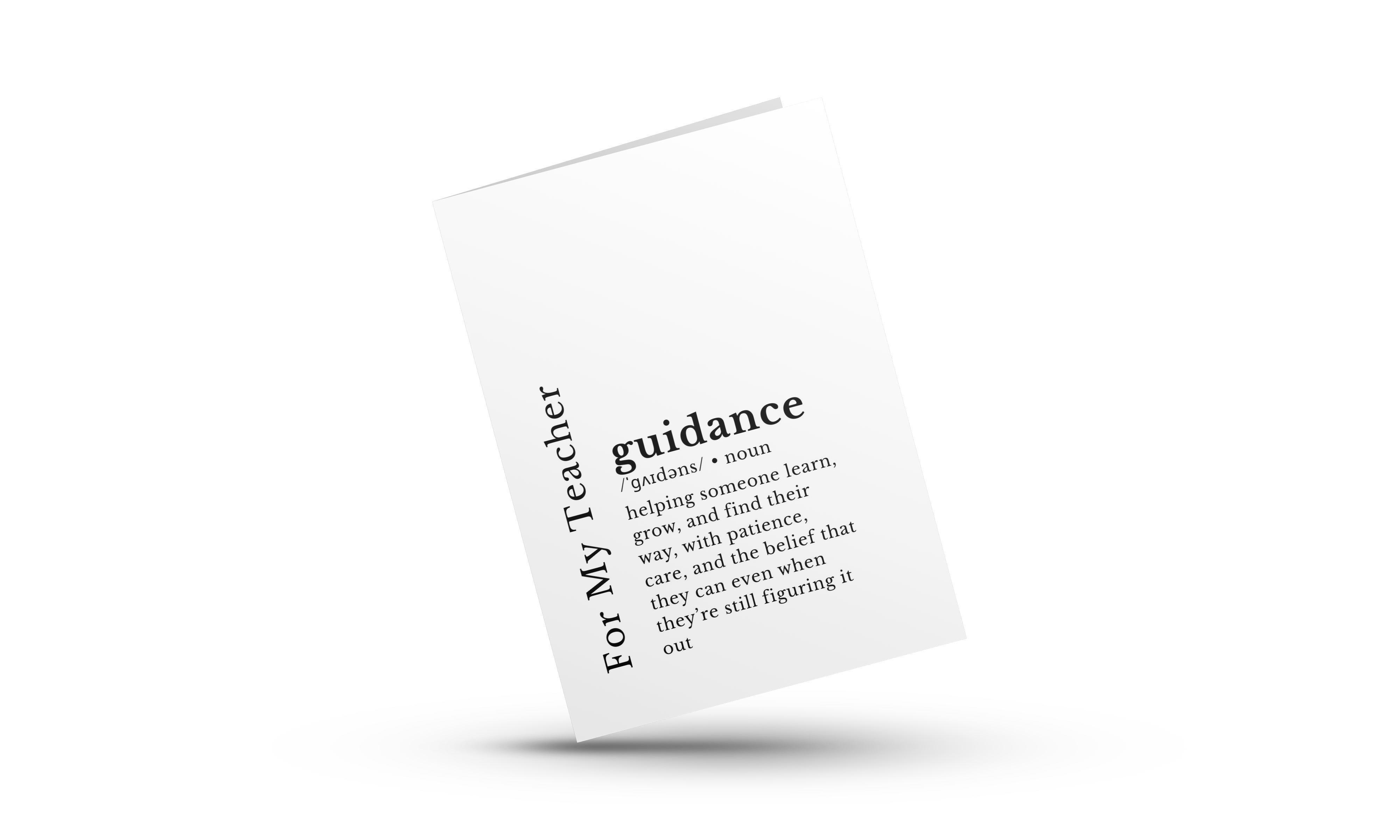 For The Teacher | Loose Leaf Tea | Back To School Card