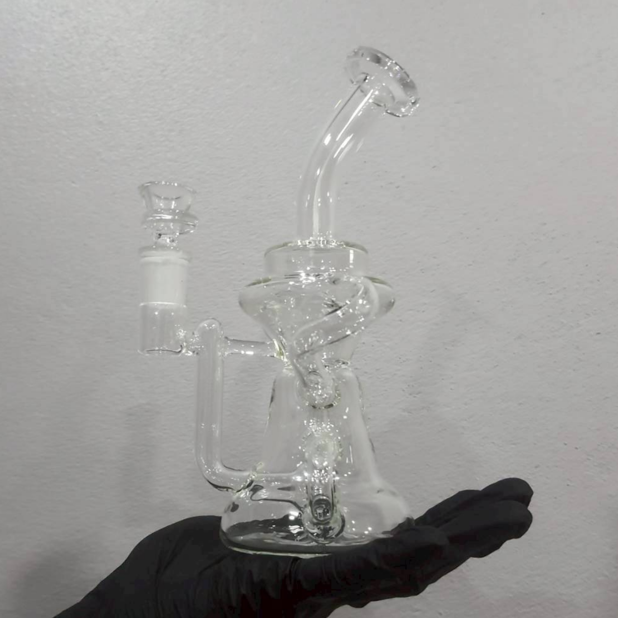 DOUBLE RECYCLER DISPERSER BUBBLER OIL RIG 21.5 CM