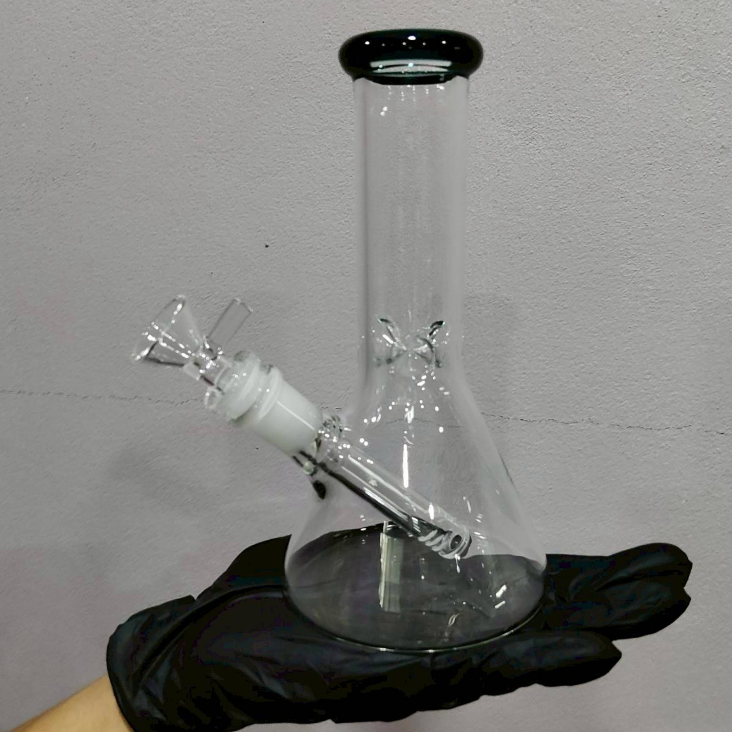 WP310 COLORFUL MOUTHPIECE BEAKER MINI GLASS BONG 20 CM
