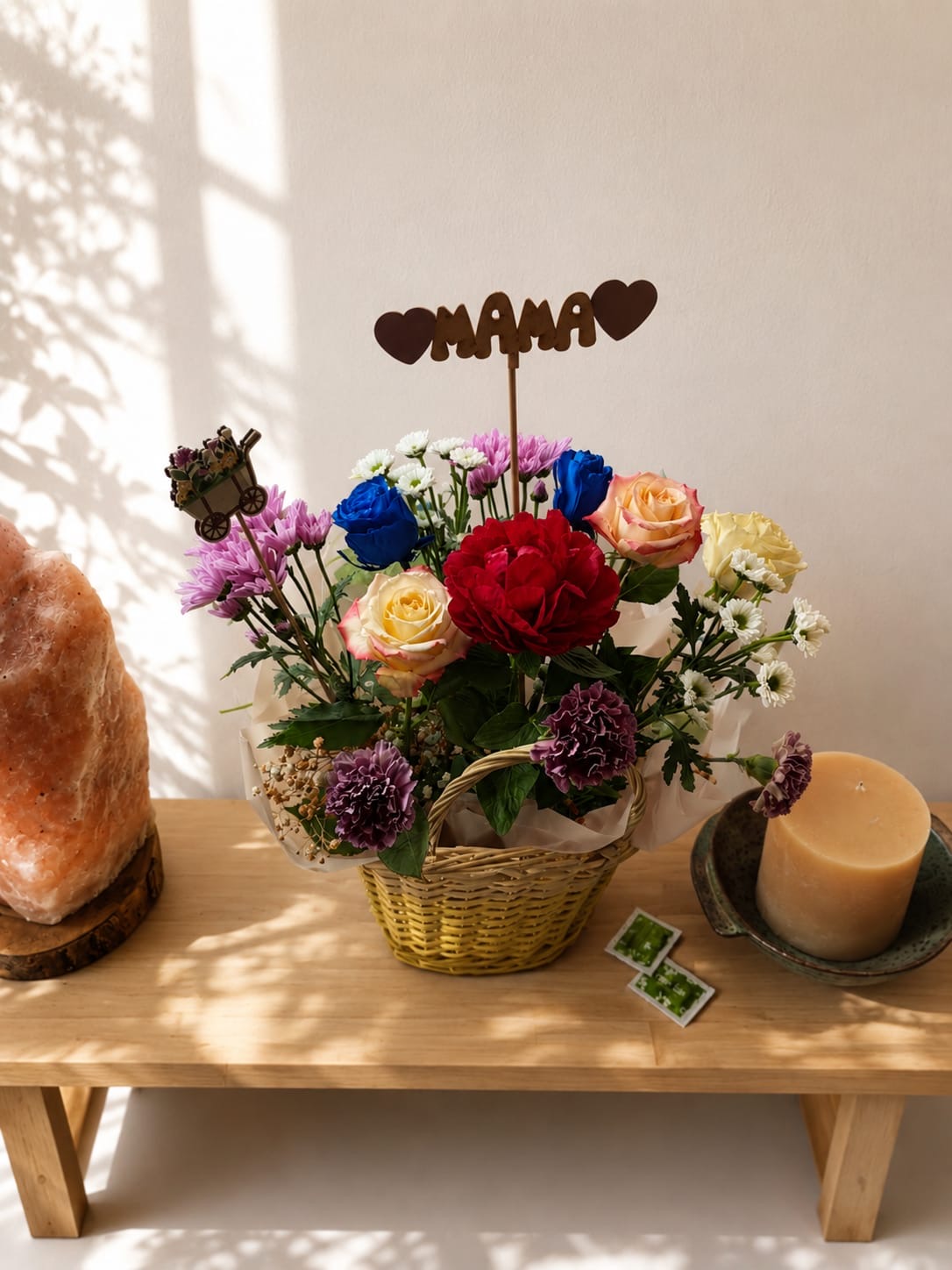 Cesta de flores para Mamá