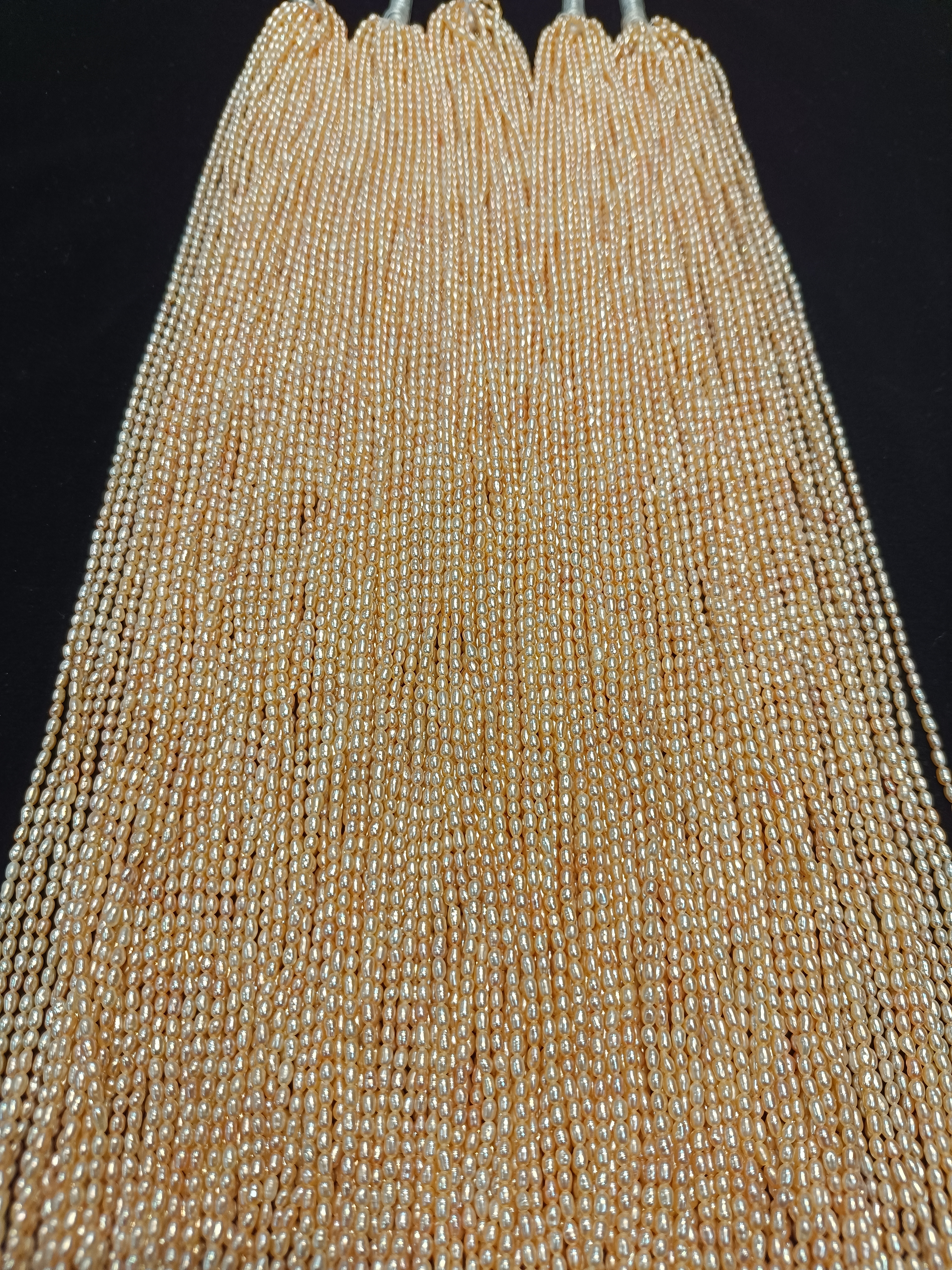 Natural pink colour Rice pearls