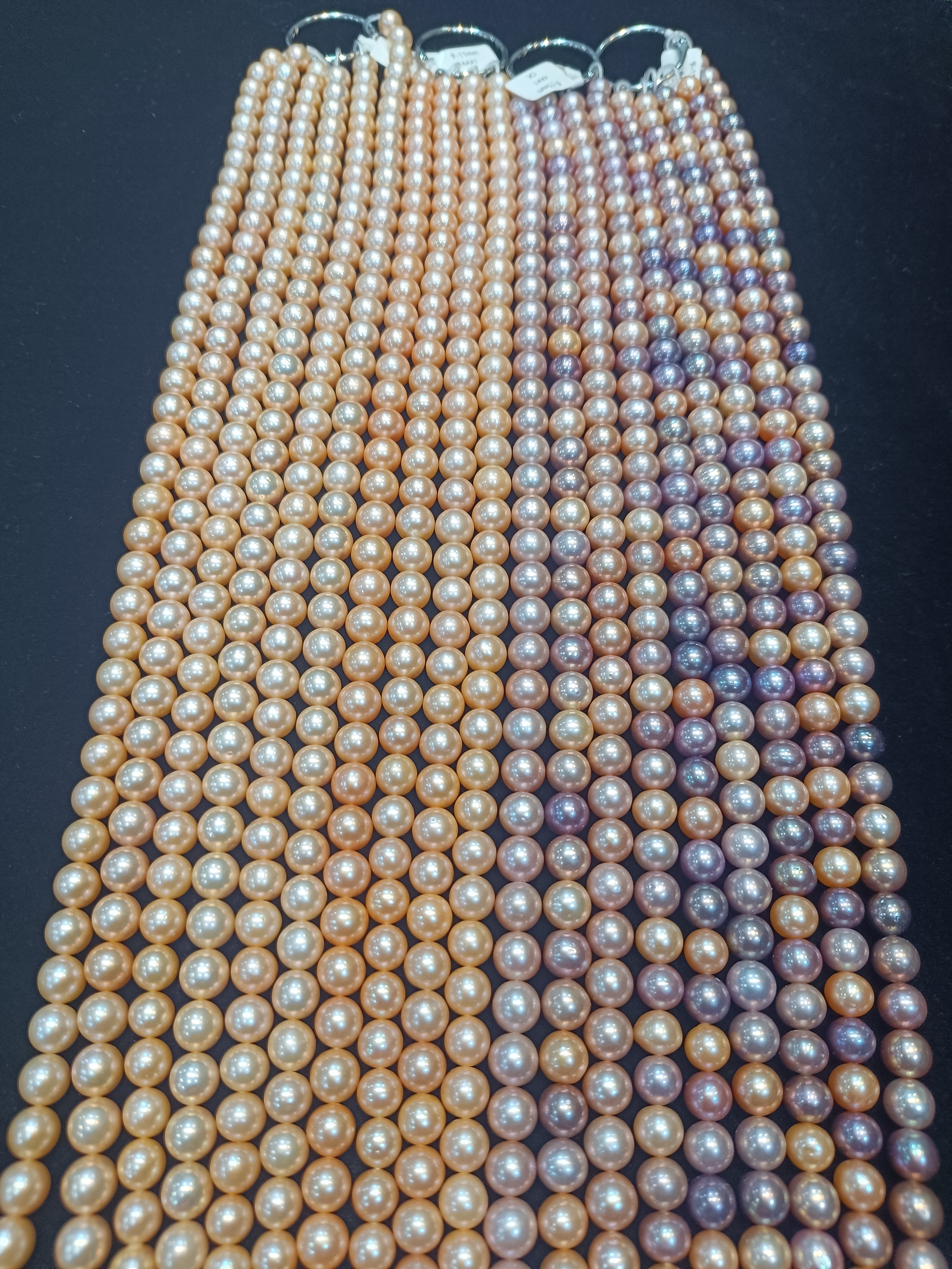 Natural pink and Multy colour Round pearls