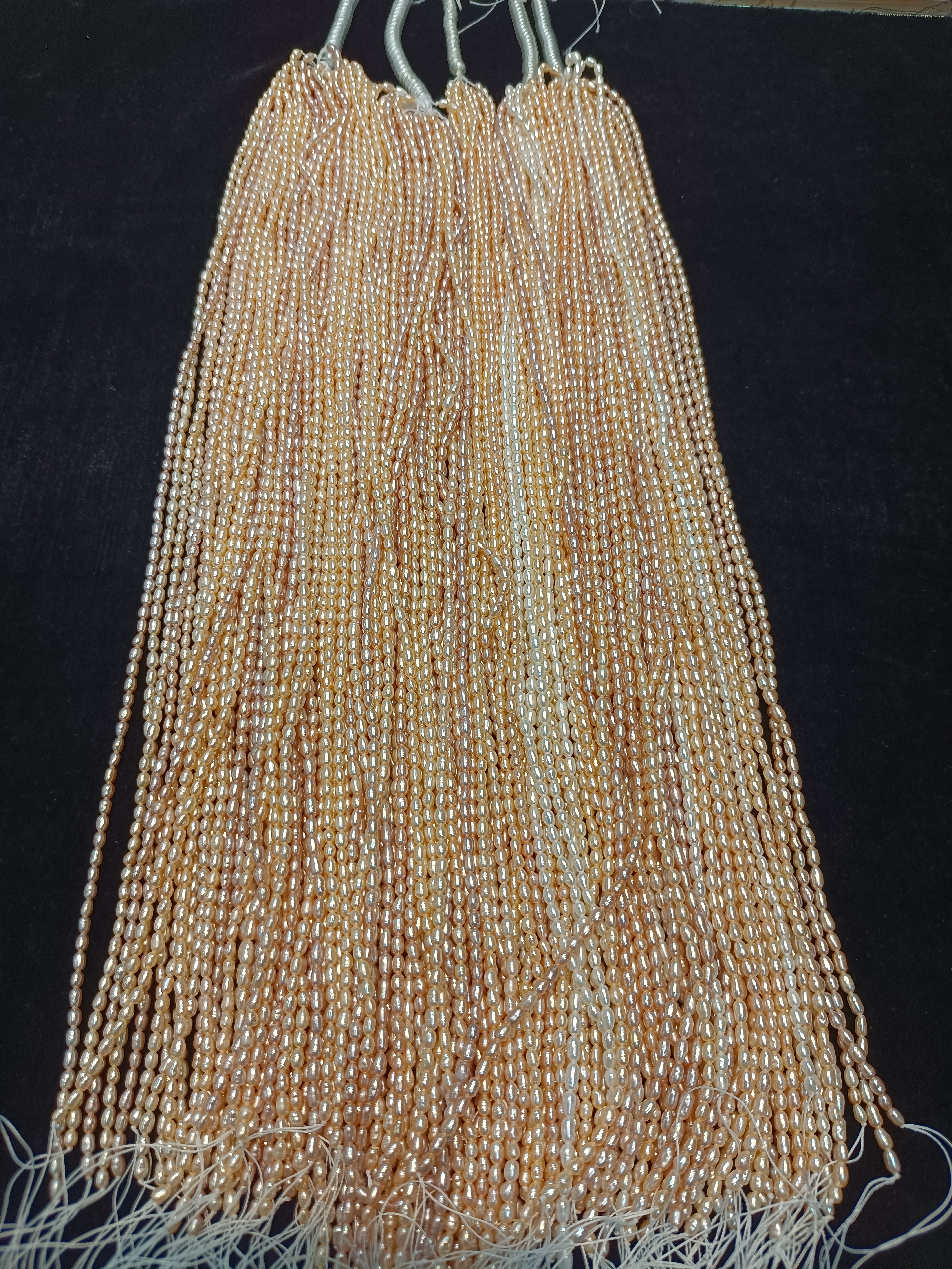 Natural pink and peach colour Rice pearls 