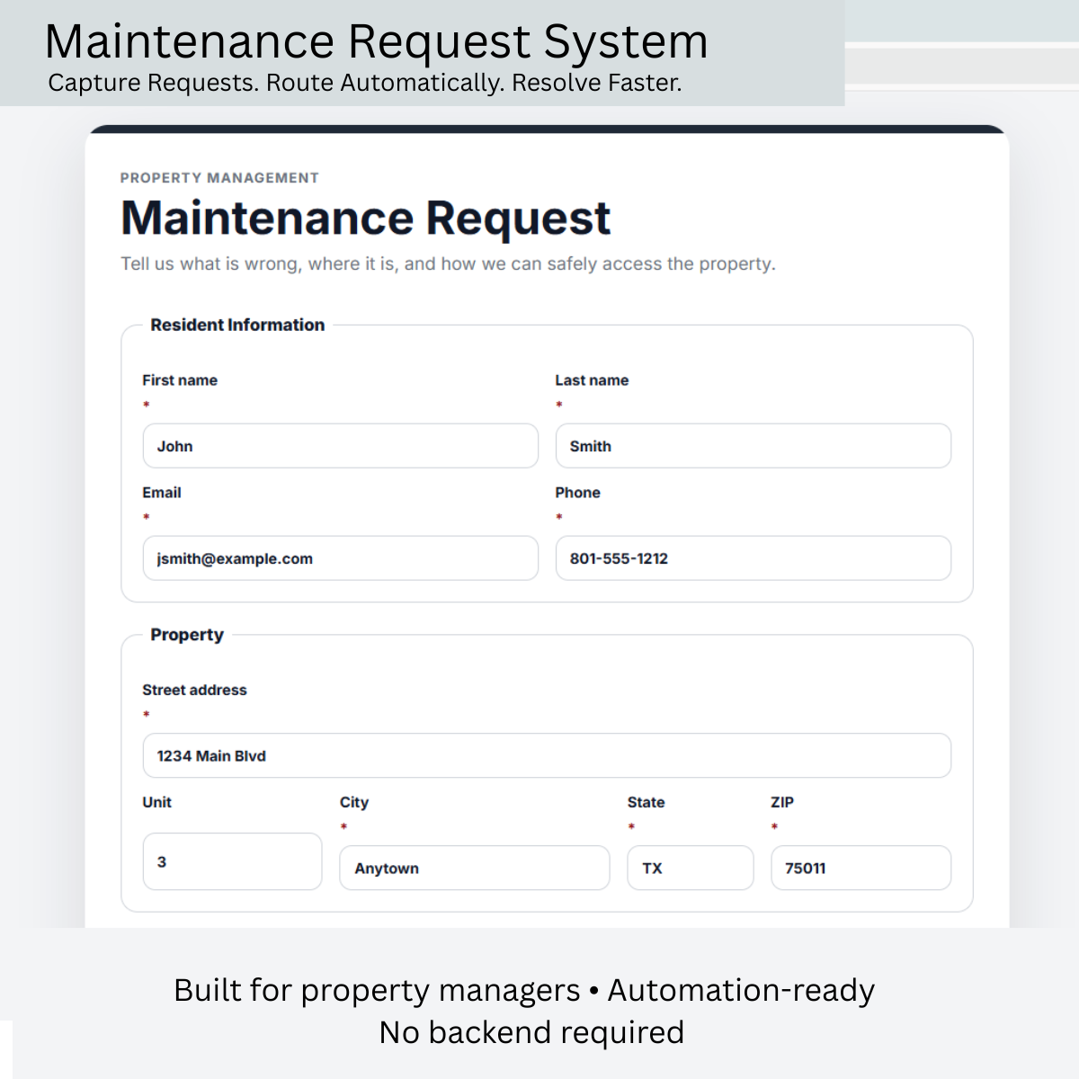 Maintenance Request System