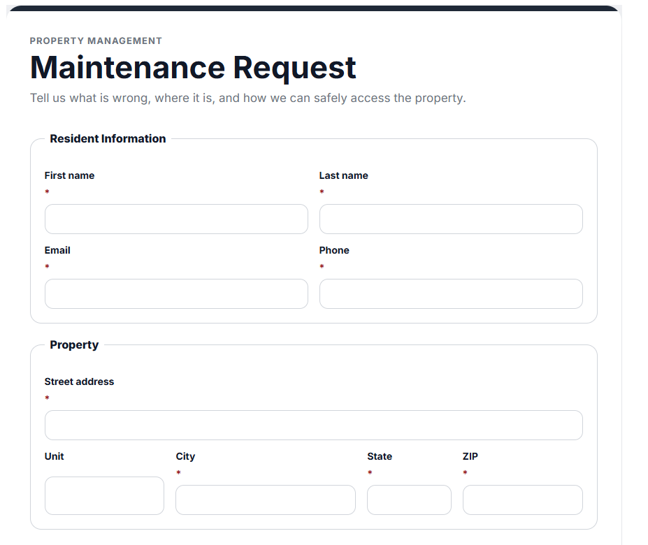 Maintenance Request System
