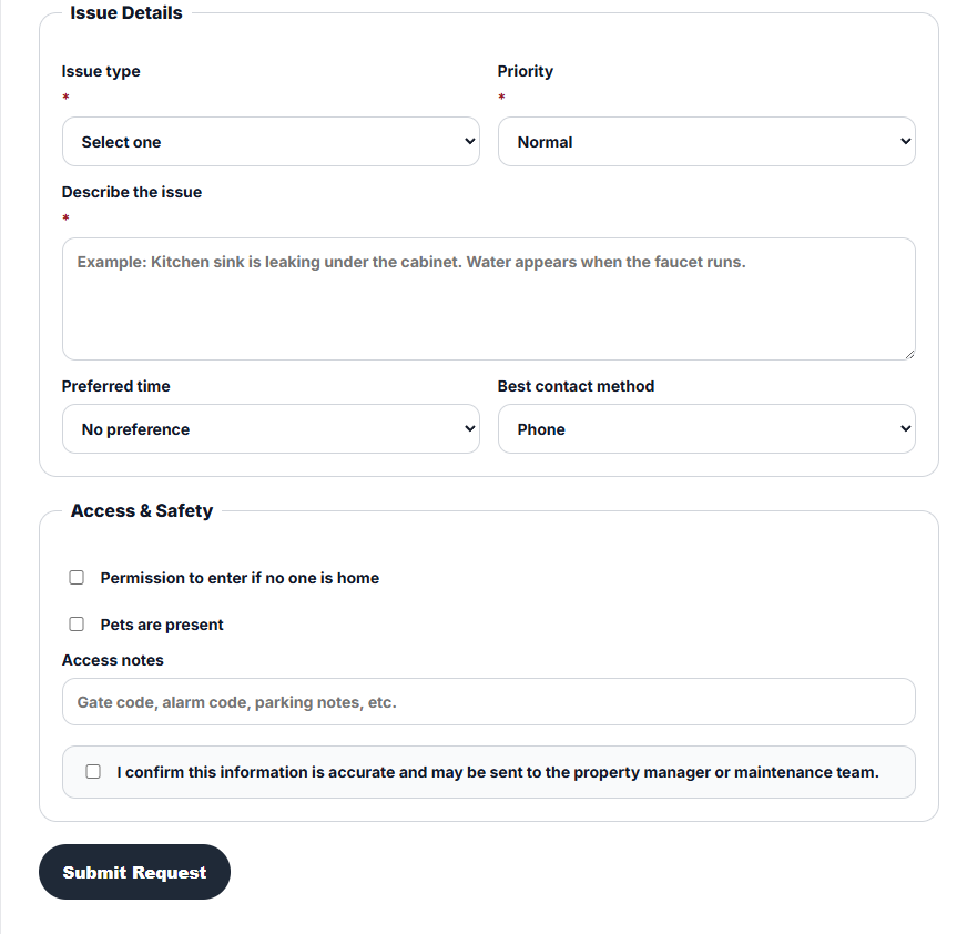 Maintenance Request System