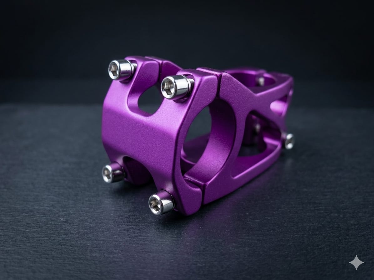 Stem de bicicleta aluminio anodizado violeta