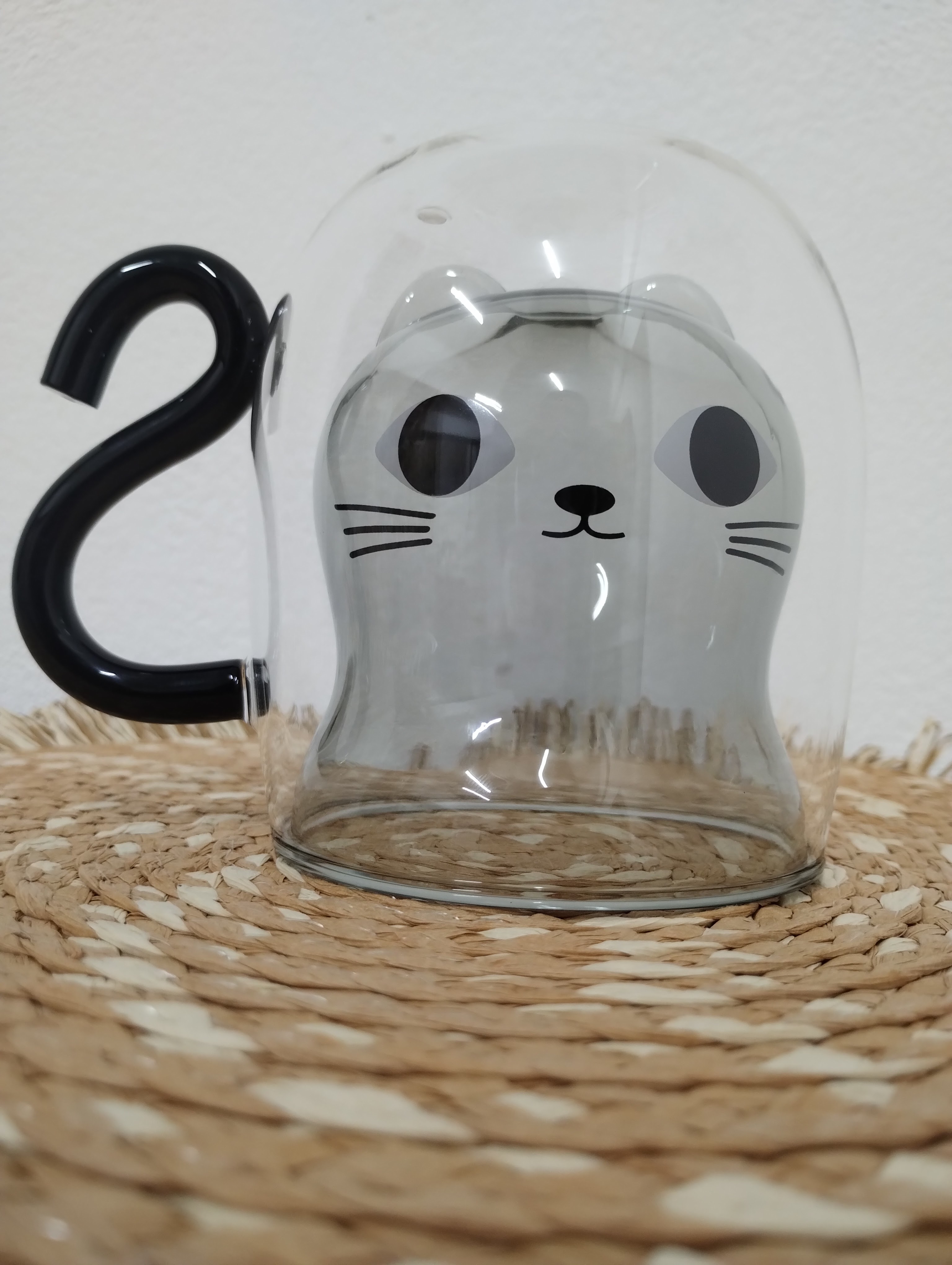 Taza Gatito doble vidrio
