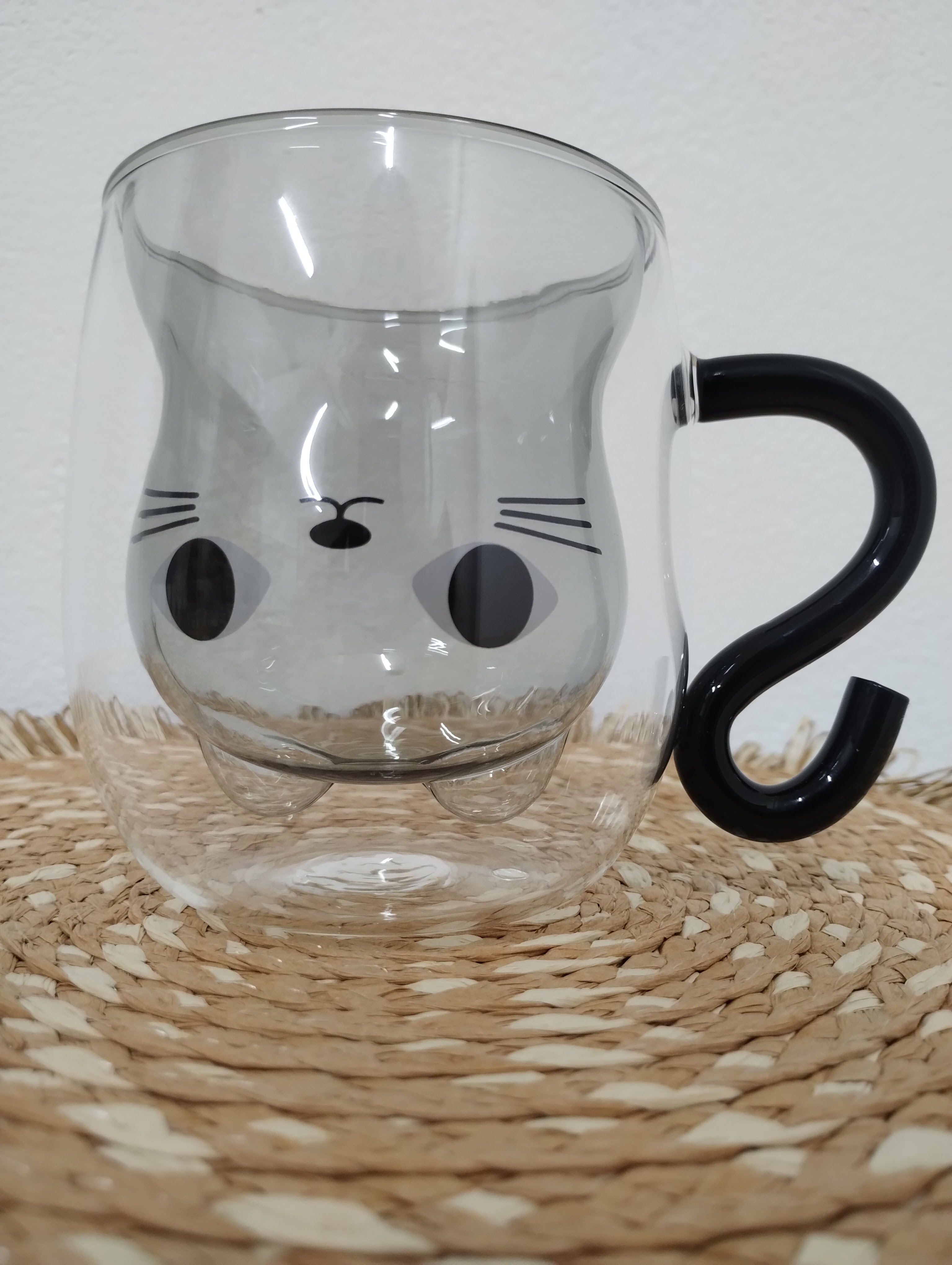 Taza Gatito doble vidrio