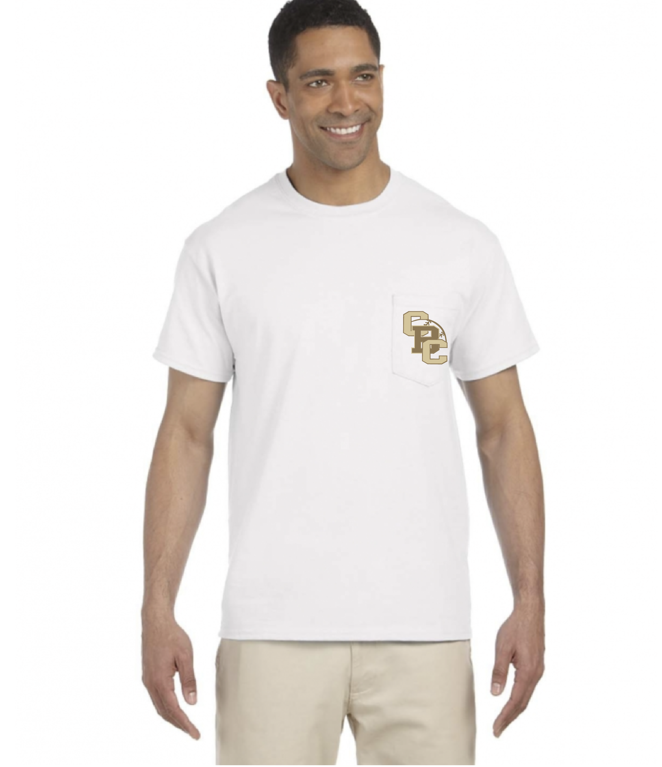 CBC Potatoes brown CBC front and back  Pocket tee