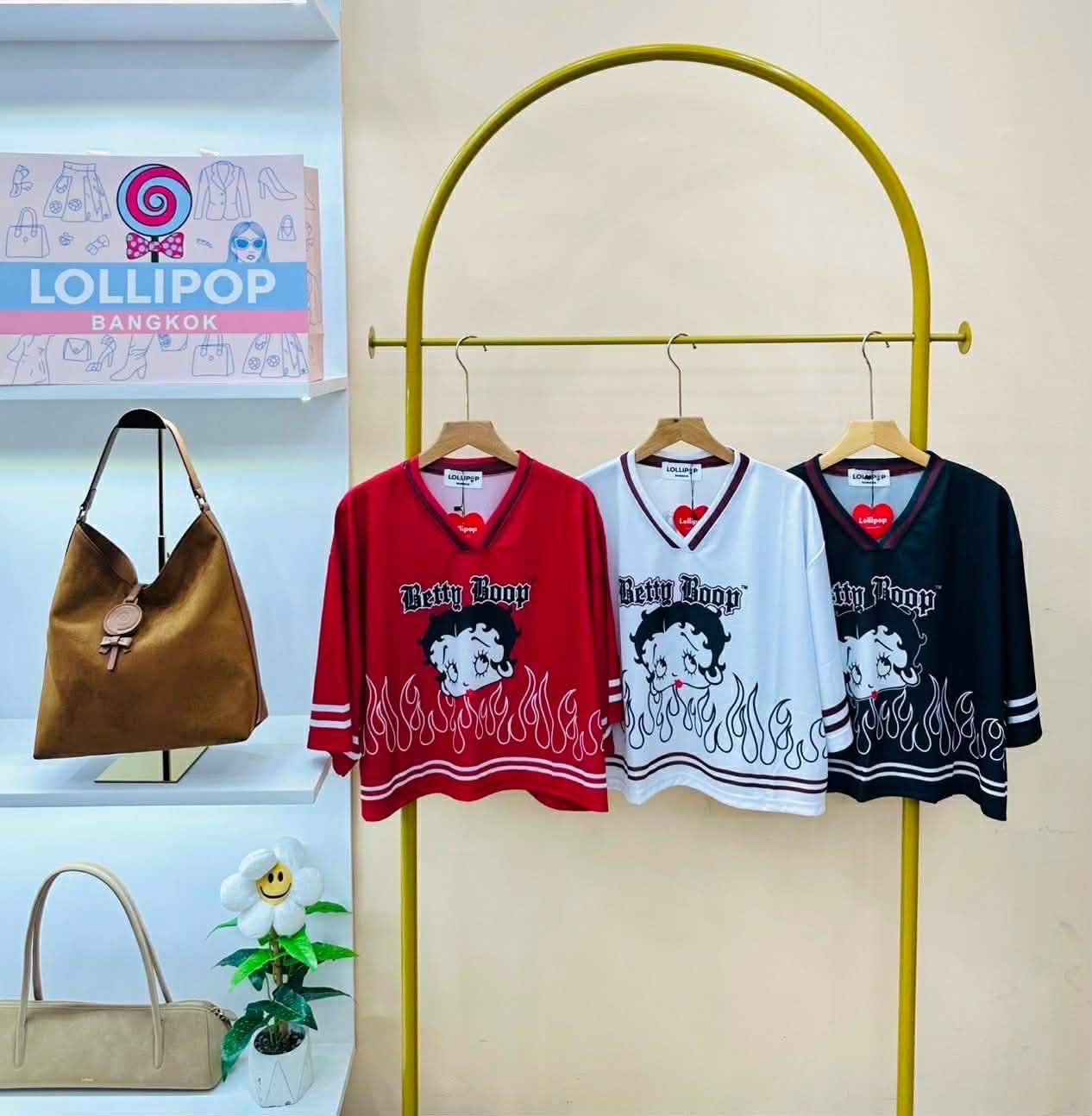 Betty Boop Flame Graphic Sweatshirts