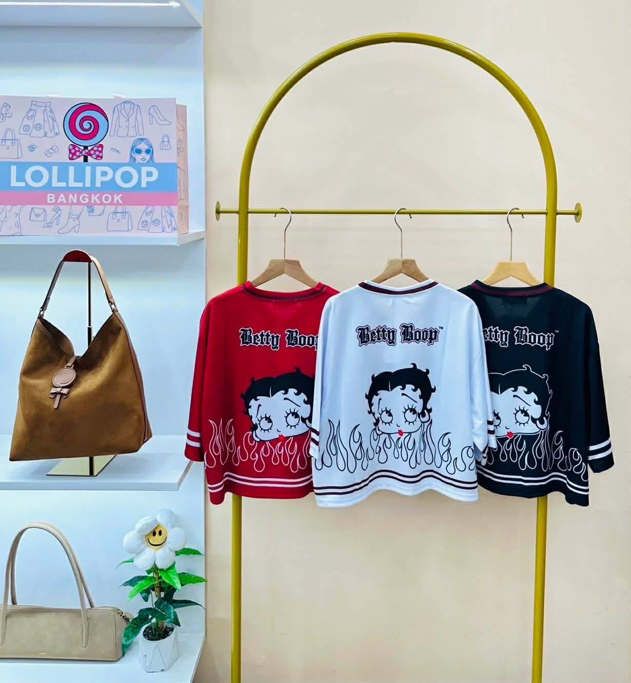 Betty Boop Flame Graphic Sweatshirts