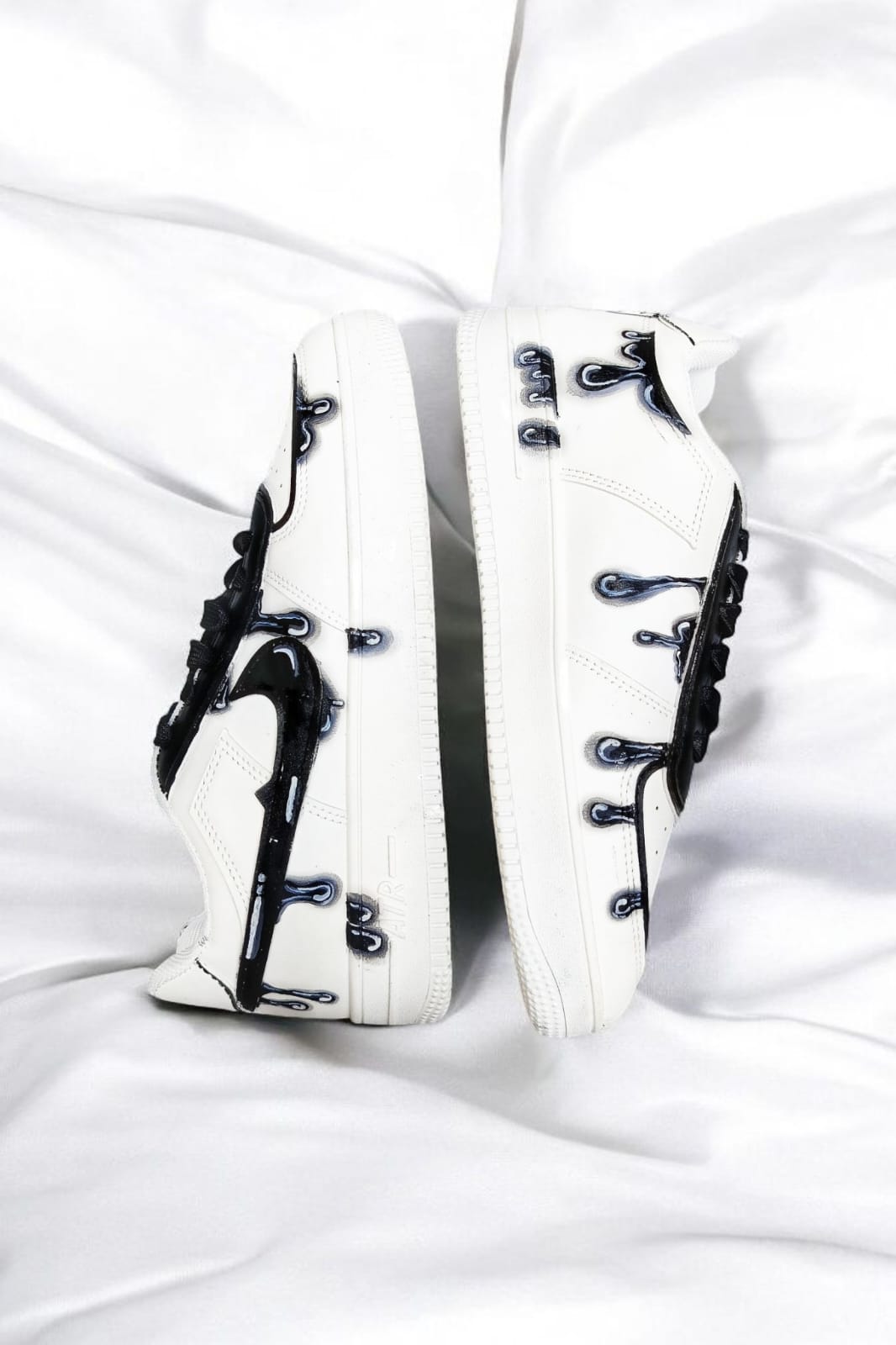 Custom Drip White Sneakers