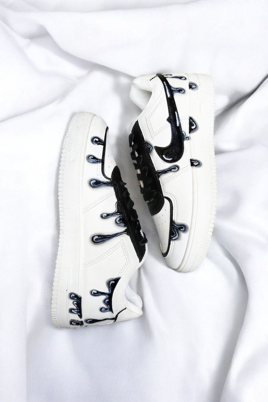Custom Drip White Sneakers