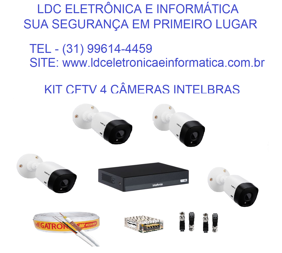 Kit CFTV 4 Câmeras Intelbras