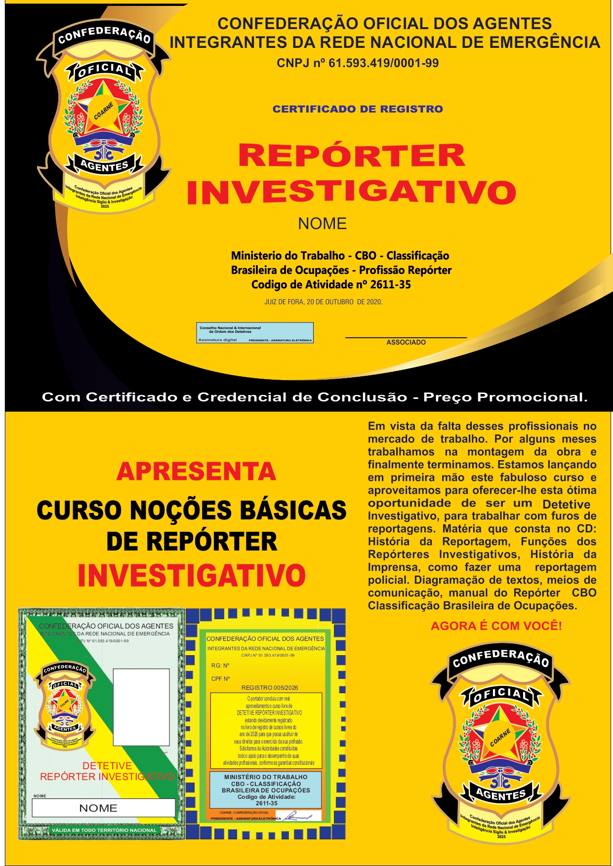 COARNE – Curso de Repórter Investigativo