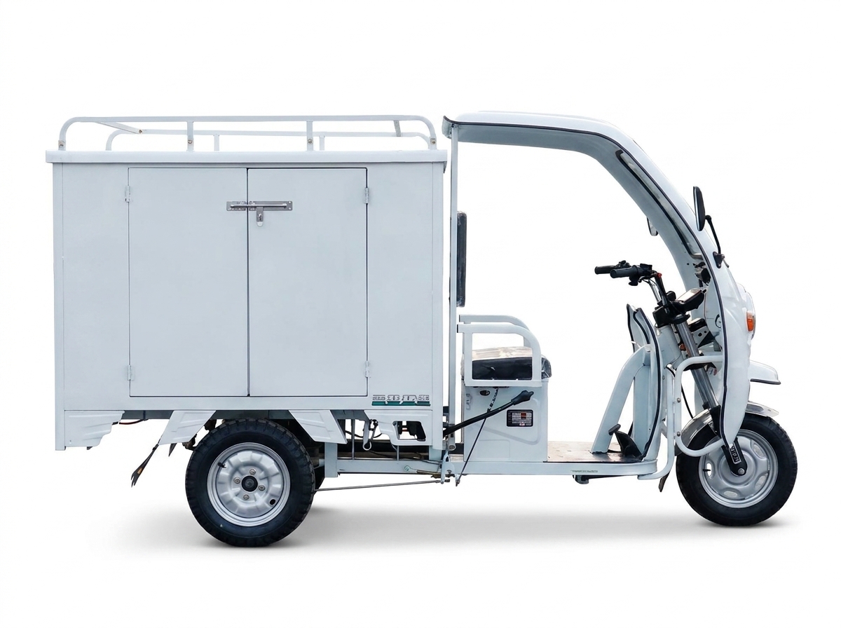 VERTEX Enclosed Delivery Box E-Trike (1000W Last-Mile Logistics)