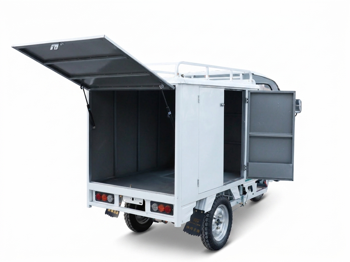 VERTEX Enclosed Delivery Box E-Trike (1000W Last-Mile Logistics)