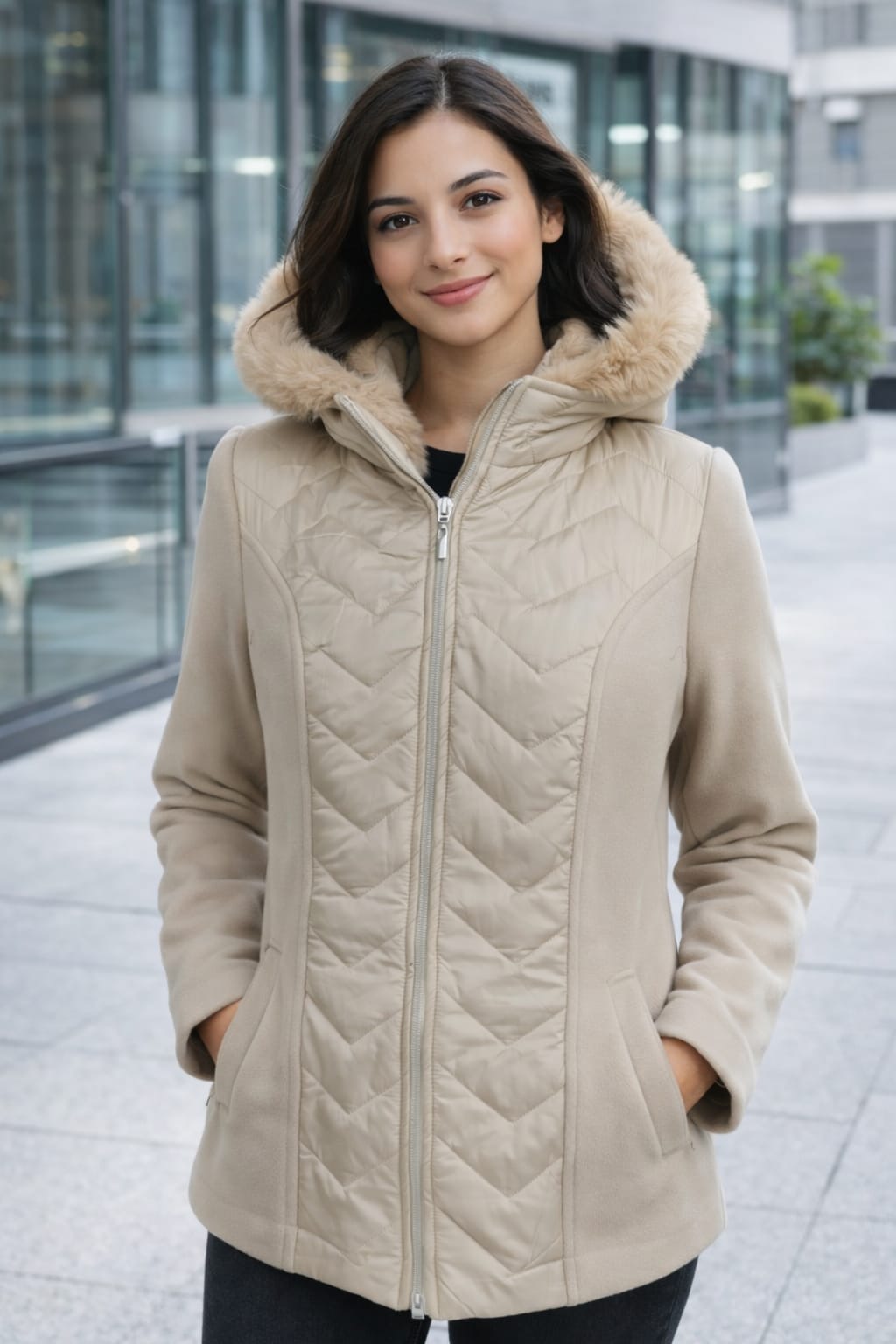 Women's Quilted Hooded Winter Coat
