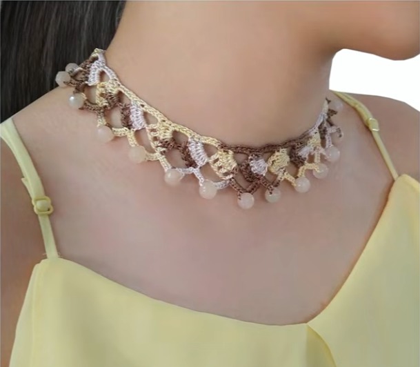 Boho Crochet Beaded Choker