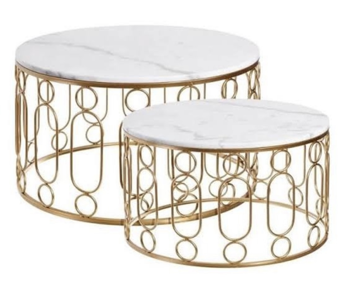 Oracle Marble Top Nesting Coffee Table Set