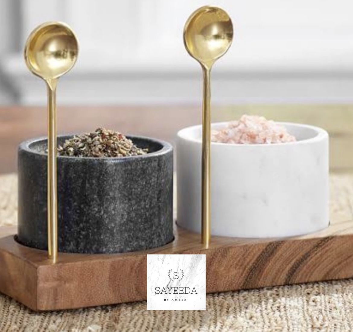 Noir & Ivory Condiment Duo