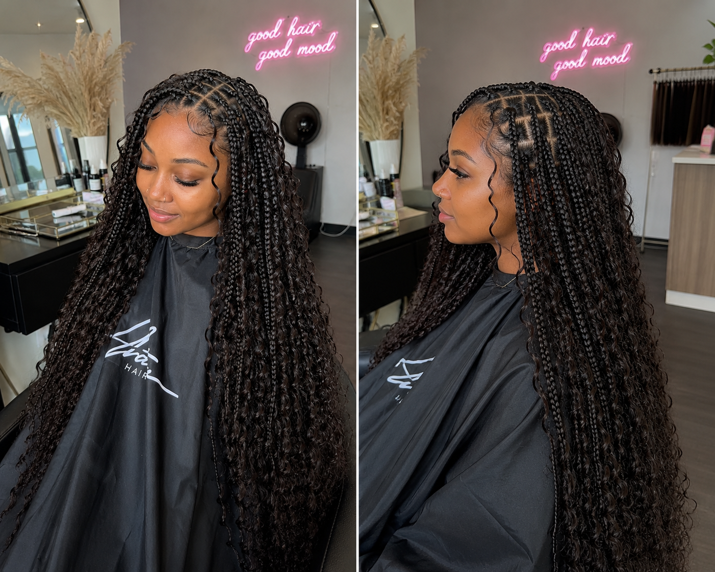 Full-Length Curly Box Braids
