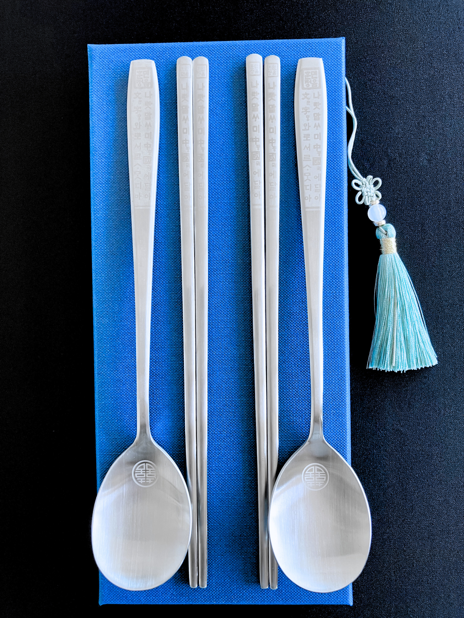 Set couverts coréens - Ecriture coréenne - Duo