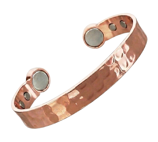Hammered Copper Magnetic Cuff Bracelet