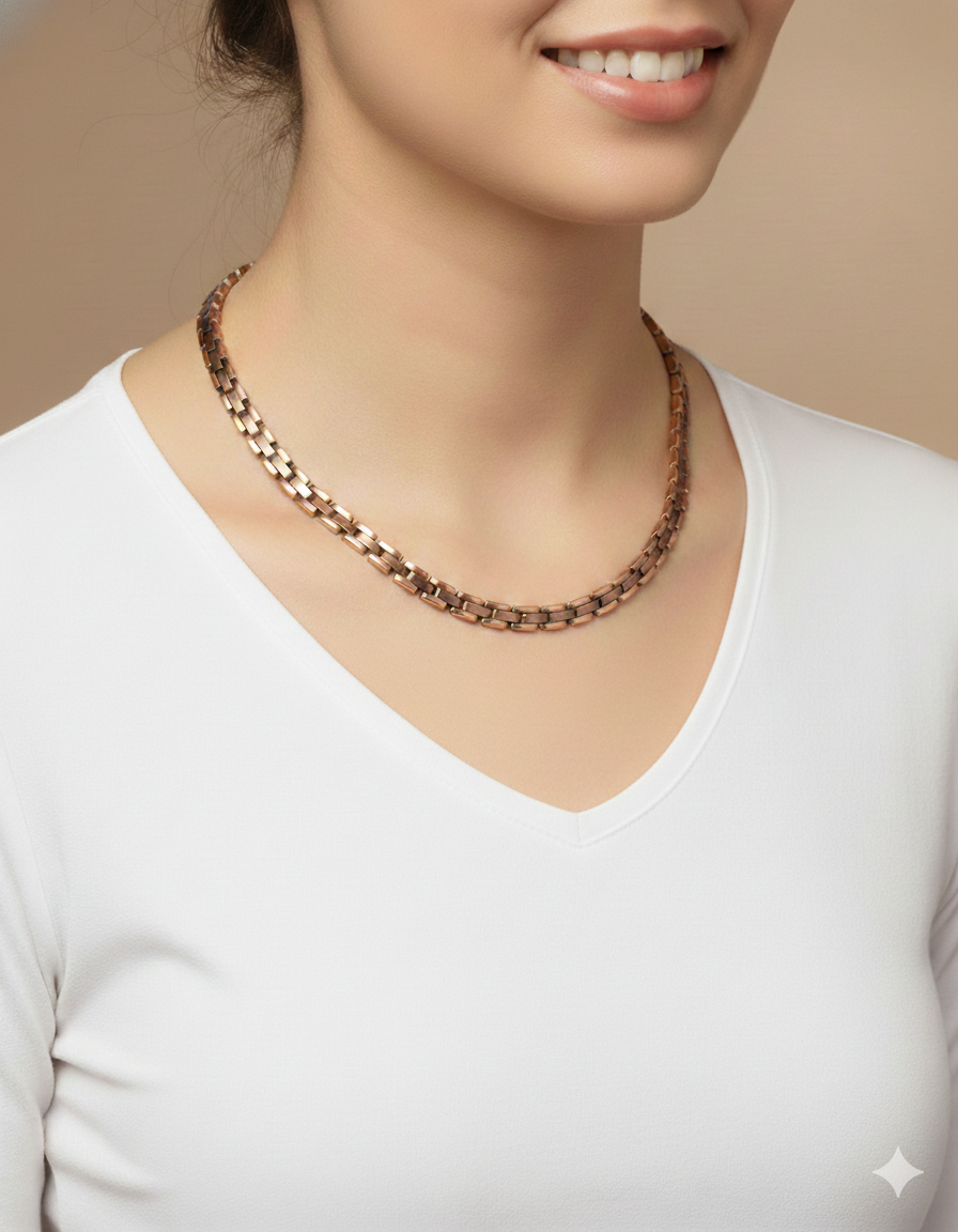 Copper Magnetic Link Necklace 