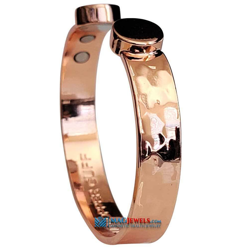Hammered Copper Magnetic Cuff Bracelet