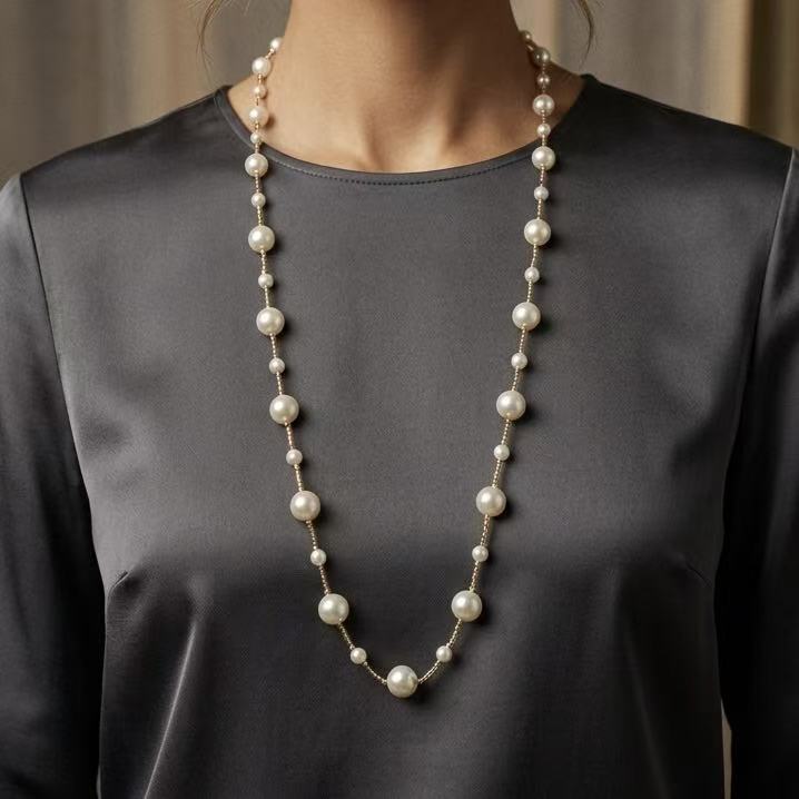 40“ Elegant Pearl Necklace