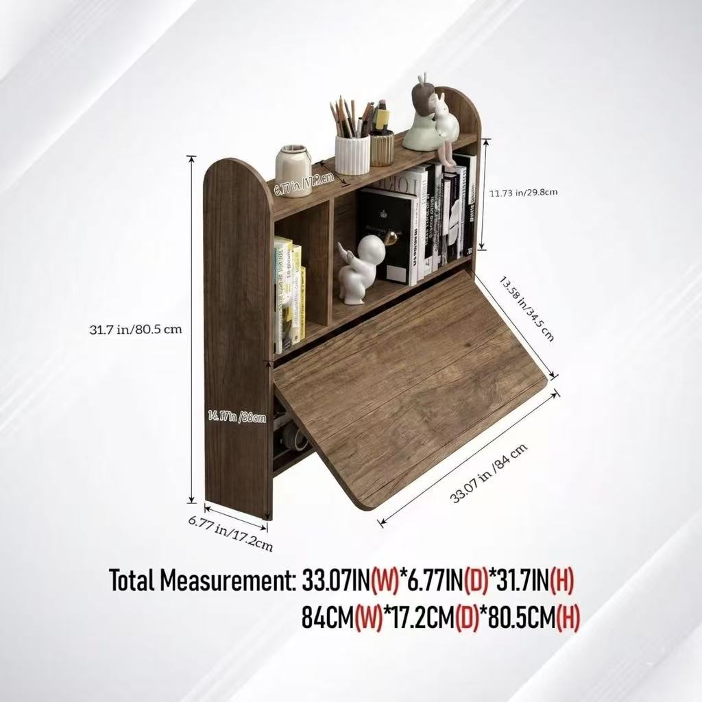 Wall Mounted Wooden Desk