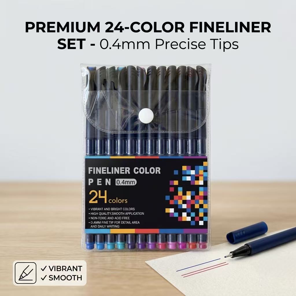 Premium 24-Color Fineliner Set