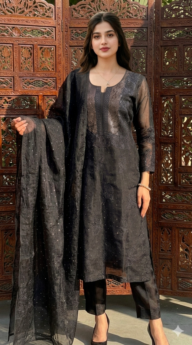 Elegant Black Kurta Set