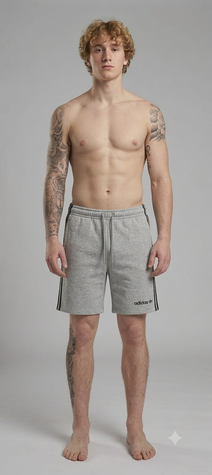 Men's Light Blue Athletic Shorts