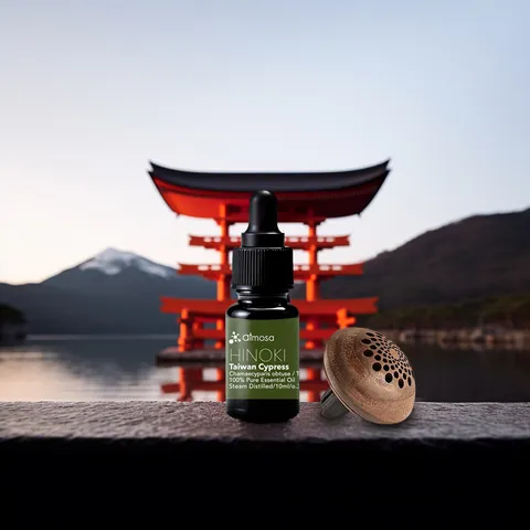 台灣扁柏(HINOKI) / 30年陳放單方精油 10ml +木質擴香器組合
