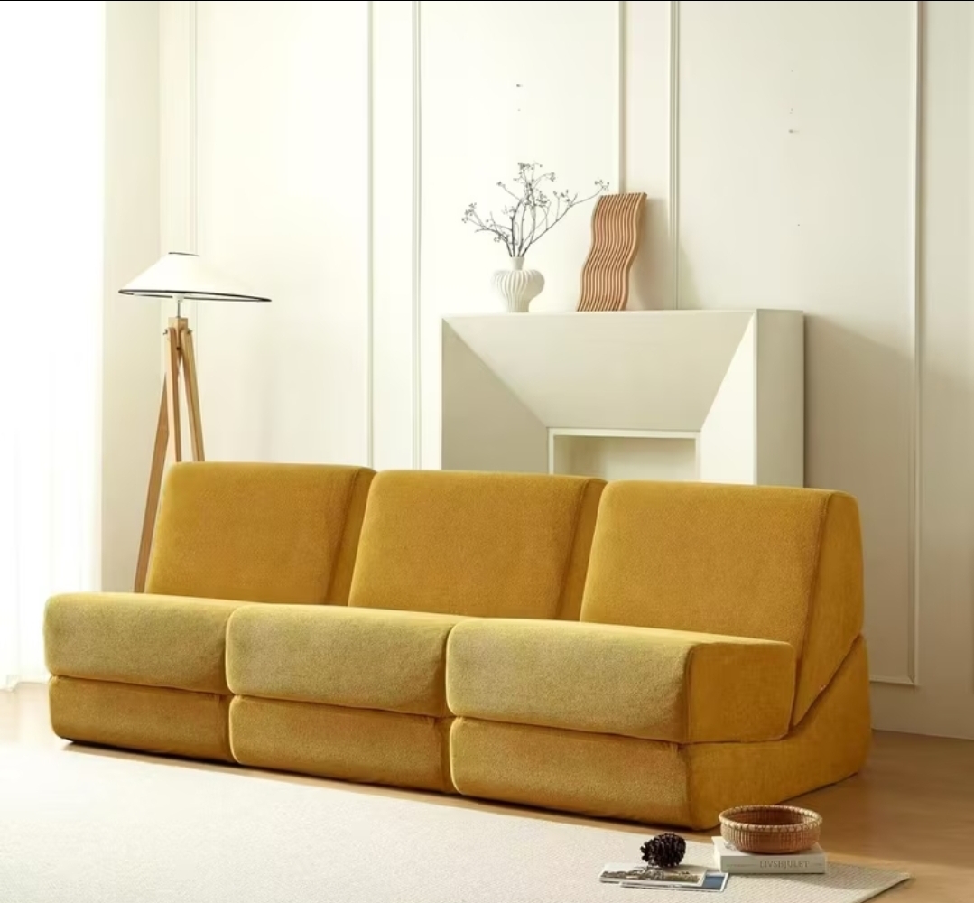 Modern Yellow Modular  3 seater Sofa