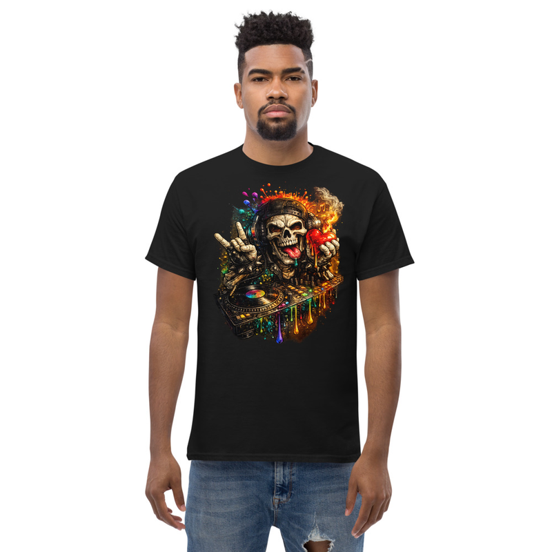 Unisex classic tee Skeleton color Splash DJ