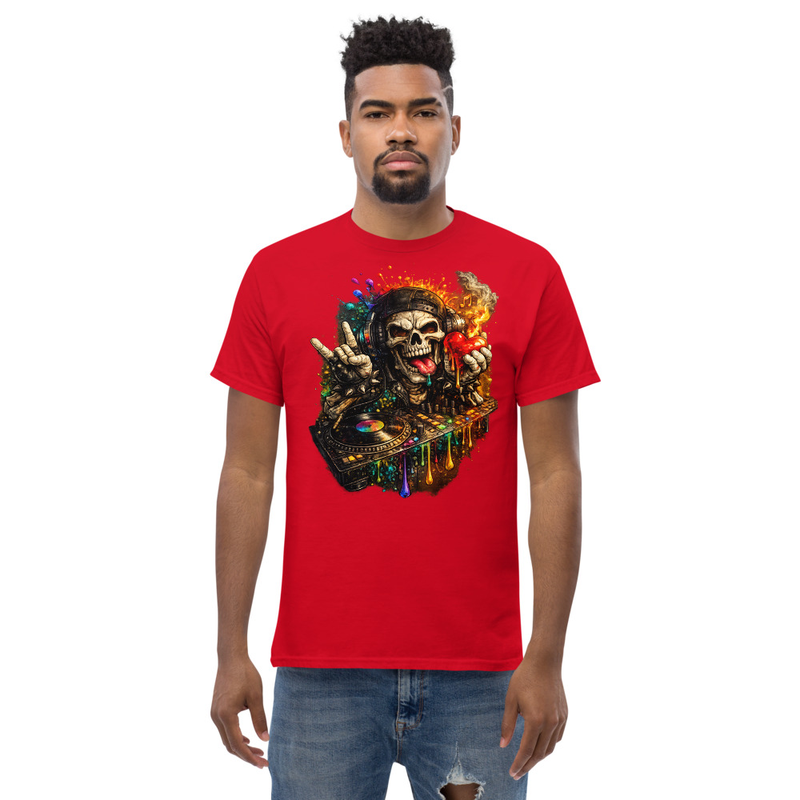 Unisex classic tee Skeleton color Splash DJ