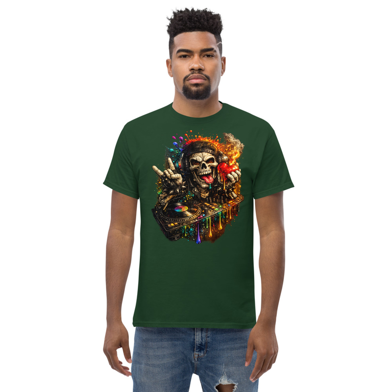Unisex classic tee Skeleton color Splash DJ