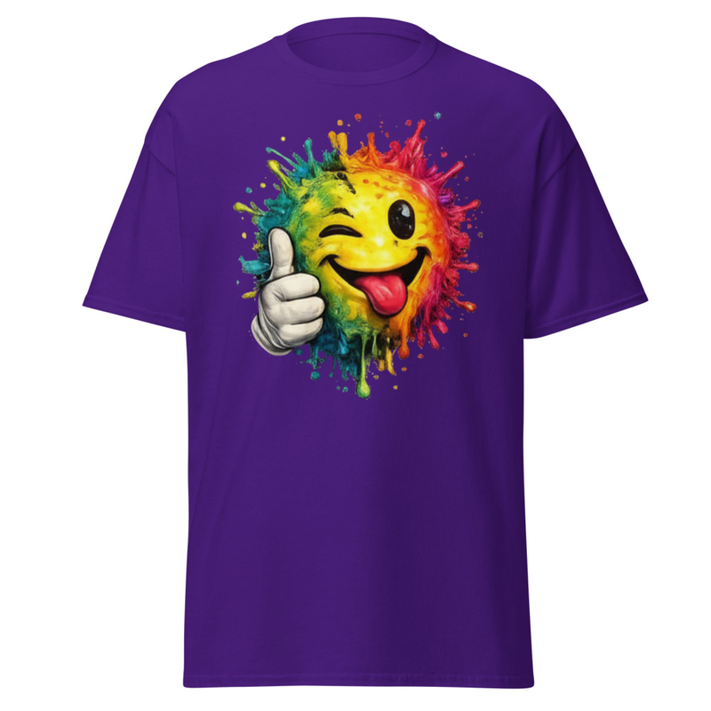 Unisex classic tee Color Splash Smiley Thumbs Up