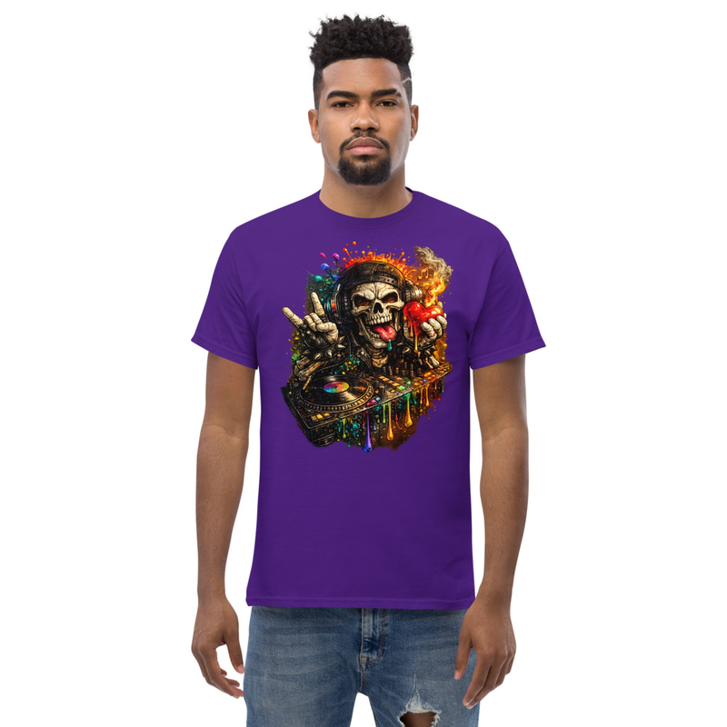 Unisex classic tee Skeleton color Splash DJ