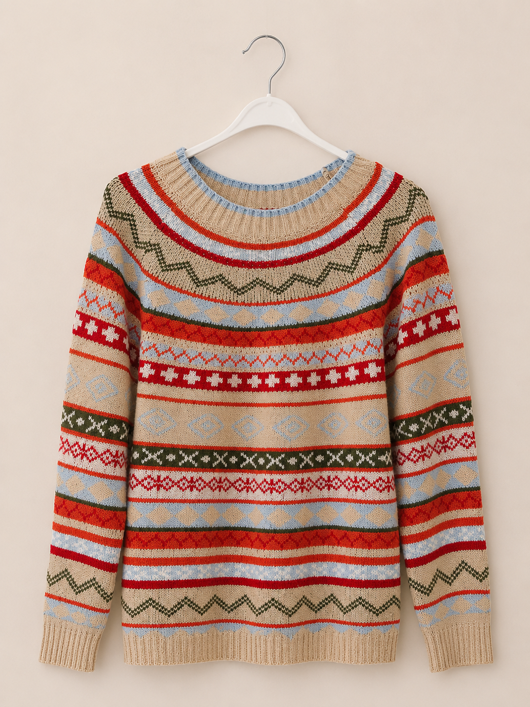 Patterned Knit Sweater