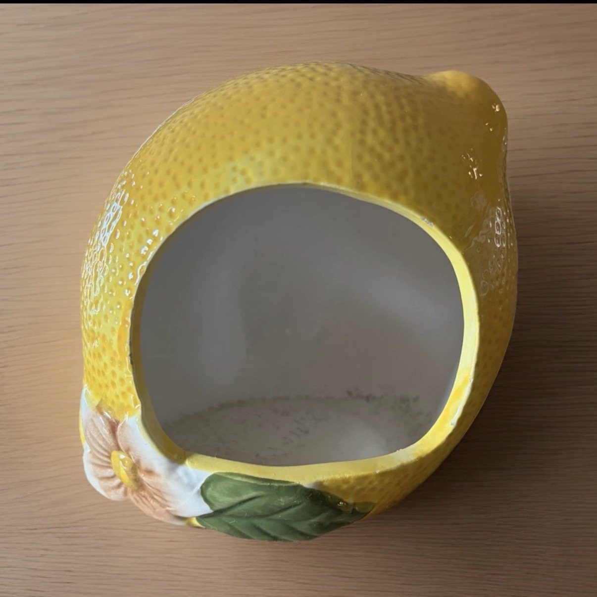 Lemon-Shaped Ceramic Sponge Holder